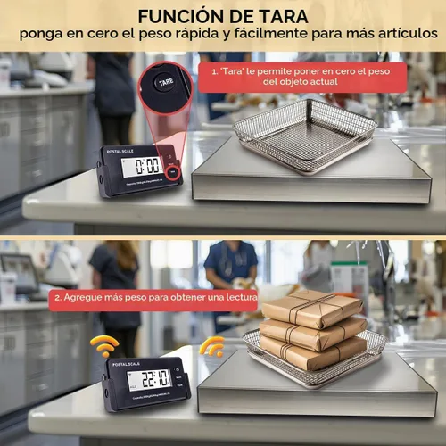 Vista 4 de Arkscan Báscula de envío digital resistente S28 con pantalla inalámbrica, báscula postal de acero inoxidable para paquetes de varios tamaños y pesos