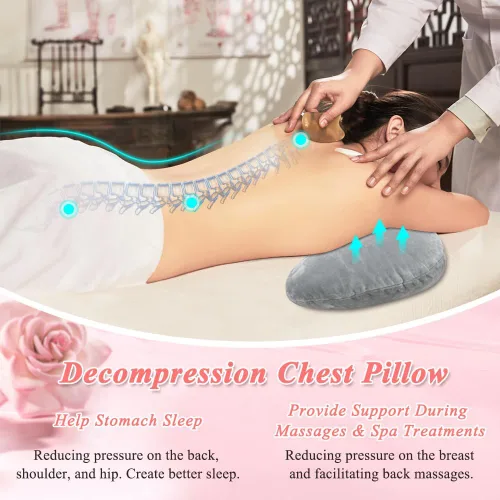 Vista 2 de KAAMOS Almohada de pecho para mesa de masaje, almohada de masaje para dormir, masaje de cuña, almohada de pecho para dormir boca abajo almohada