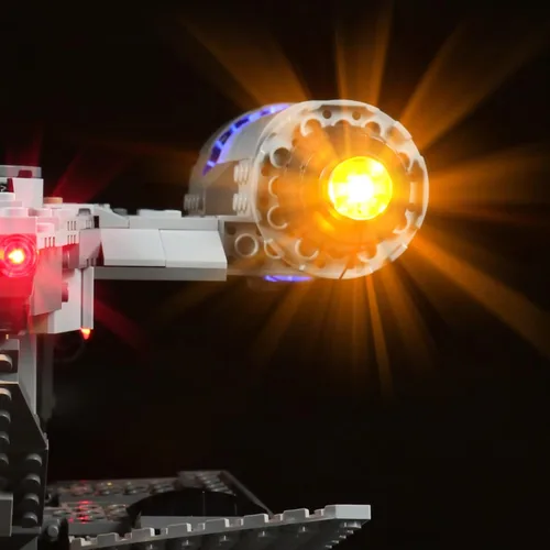 Vista 7 de Kit de iluminación LED compatible con Lego The Razor Crest 75292 Mandalorian Kit de construcción - Solo luces - Kit de luz LED de decoración sin