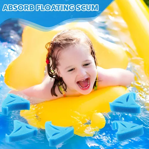Vista 7 de Patelai Paquete de 40 esponjas absorbentes de aceite para bañera de hidromasaje, accesorios para spa, bañera, piscina al aire libre (estilo barco)
