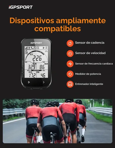 Vista 6 de iGPSPORT BSC100S Computadora GPS para Bicicleta Inalámbrica, Pantalla LCD de 2.6'' 40H Recargable Impermeable Computadora de Ciclismo Bluetooth ANT+