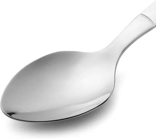 Vista 3 de ARCOS Cuchara de Mesa de Acero Inoxidable Nitrum de 8 Pulgadas y Hoja de 8.268 in. Utensilio muy útil para usar con sopas y caldos. Cuchara de acero