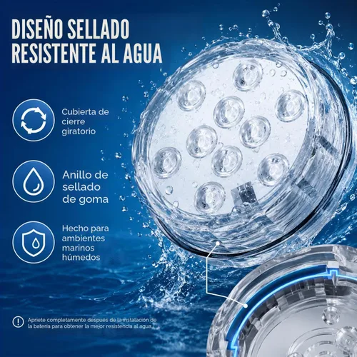 Vista 3 de Shangyuan - luces de barco inalámbricas, luz LED interior marina alimentada por batería para cubierta de barco, luz de cortesía, para pesca, pontón