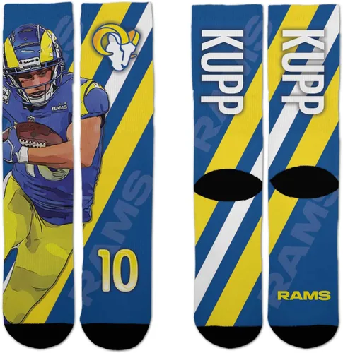 Vista 8 de For Bare Feet NFL Adult Player Stripe Sock - Premium Quality Poly Spandex Blend - Unisex- Stay Comfortable