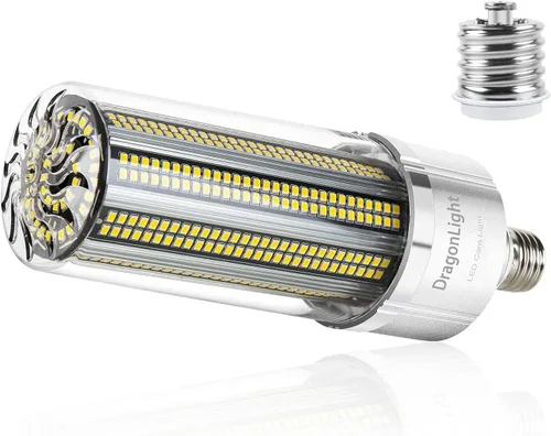 Vista 15 de DragonLight Bombilla LED de maíz de 50 W (equivalente a 350 vatios) E26/E39 Lámpara LED con base de Mogul grande 6000K Luz diurna 6,000 LM