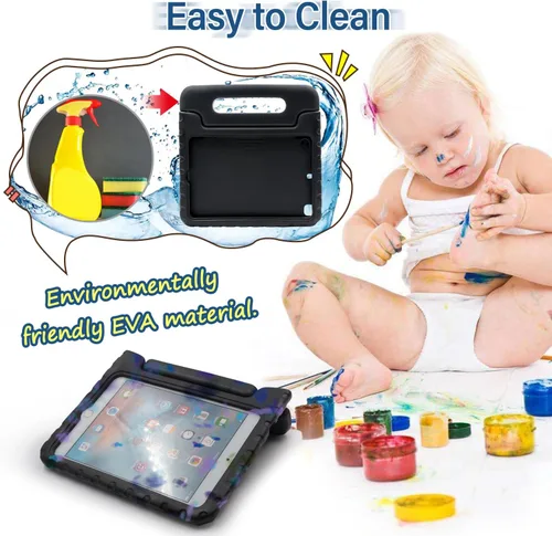 Vista 4 de LEFON Funda para niños a prueba de golpes para iPad mini 5/4/3/2/1, iPad mini de 4ª generación para niños, con mango convertible, peso ligero, súper