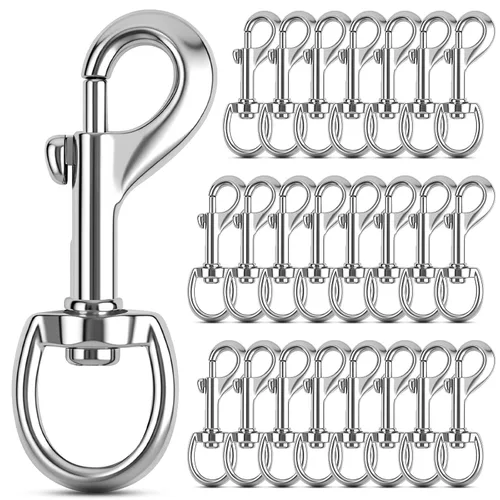 Vista 10 de ERKOON Ganchos de ojo giratorio con perno de 3.5 pulgadas, capacidad de carga de 154 libras, clips de bandera de un solo extremo de aleación
