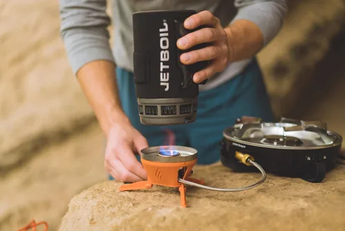 Vista 4 de Jetboil Luna - Quemador lateral satélite para Eureka! o estufas Jetboil Jetlink para acampar y mochileros