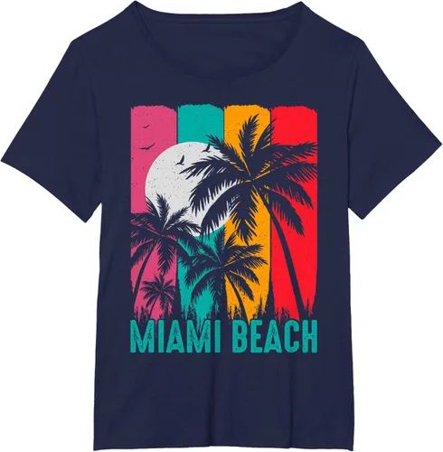 Vista 14 de Camiseta Miami Beach, Negro, S