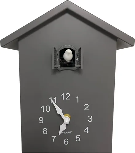 Vista 3 de WALPLUS Reloj de cuco moderno con diseño de pájaro que canta en la hora Coo Coo Coo Relojes de pared con péndulo de reloj de cuco de pájaro