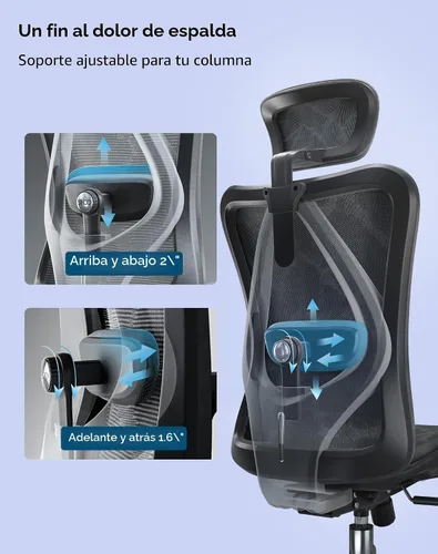 Vista 8 de SIHOO Silla de oficina ergonómica M57, silla de escritorio con respaldo