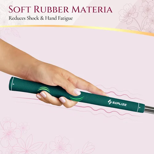 Vista 4 de SAPLIZE Empuñaduras de golf exclusivas para mujer, paquete de 13 empuñaduras de goma suave con diseño cónico optimizado, cómodos y absorbentes