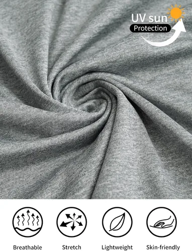 Vista 4 de marami Polo de golf para hombre, camisas tácticas de manga larga, de secado rápido, camiseta con cuello de senderismo