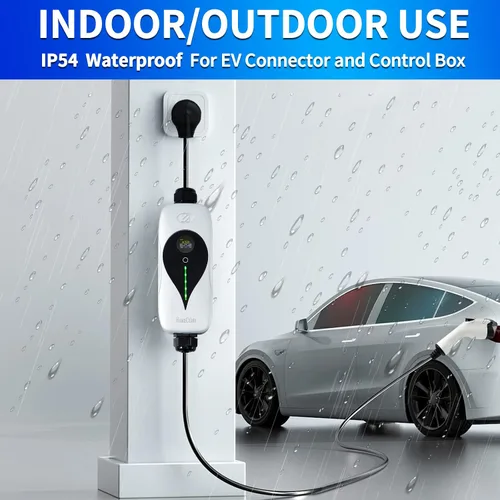 Vista 6 de Cargador EV de nivel 2 compatible con SAE J1772, 32 Amp 90-260V, 7KW, cable de carga con enchufe NEMA 14-30 para carga de EV