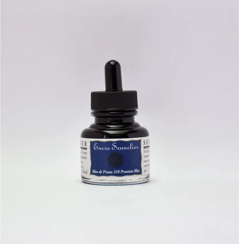 Vista 11 de Sennelier Tinta de dibujo, botella de 1.0 fl oz, azul ultramar Azul ultramarino