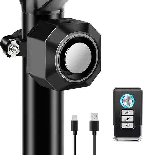 Vista 9 de NineLeaf Alarmas de bicicleta para bicicletas eléctricas, alarma de bicicleta con control remoto, alarma antirrobo de bicicleta de 110 dB, sistema
