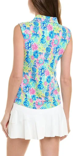 Vista 2 de IBKUL Athleisure Wear - Polo sin mangas con protección solar UPF 50+ Icefil Cooling Lilli Print 14488