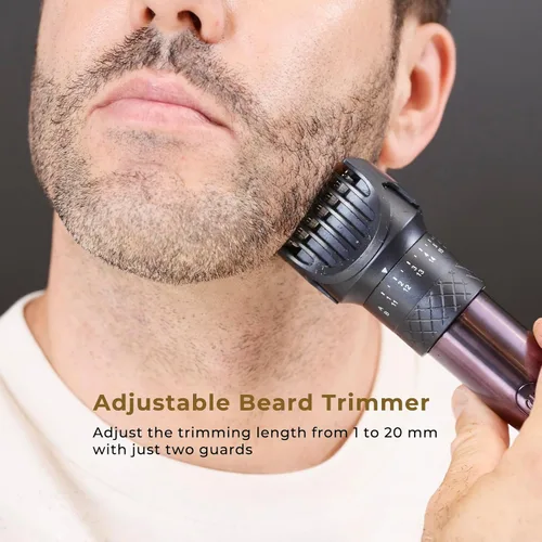 Vista 2 de Recortadora de barba para hombres, kit de afeitado 3 en 1 con afeitadora