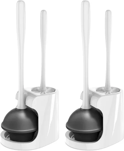Vista 11 de MR.SIGA Combo de émbolo de inodoro y cepillo para limpieza de baño, negro, 2