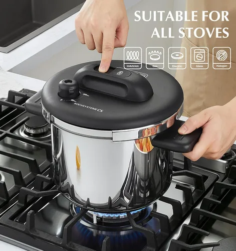 Vista 4 de KOCH SYSTEME CS Olla a presión de acero inoxidable 4.2QT, Olla de Presion