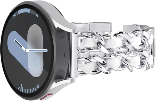 Vista 10 de Surace Galaxy Watch 40mm Correa con enlaces de diamantes brillantes para mujer - Negro