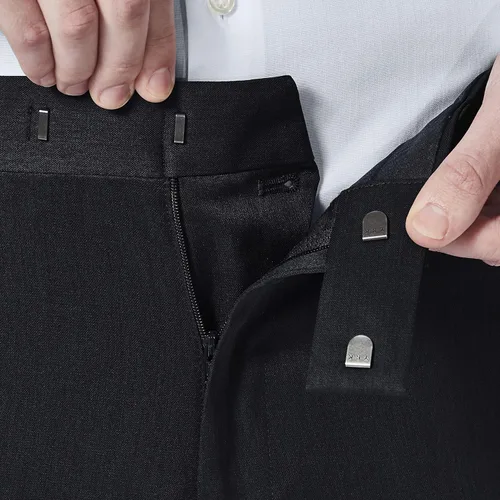 Vista 4 de Kenneth Cole Reaction Pantalón de vestir ajustado jaspeado para hombre