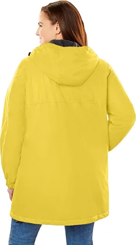 Vista 3 de Woman Within Chubasquero con capucha para mujer, talla grande, Multi