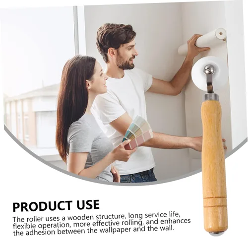 Vista 8 de DOITOOL Rueda de presión Herramientas de madera Coche de madera Decoración del hogar Revestimientos de pared Rodillo de acolchado Herramientas Papel