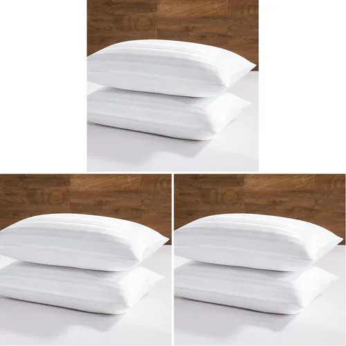 Vista 13 de downluxe - Juego de 2 almohadas de plumas y plumón de ganso - Almohadas de plumas de la colección hotelera para dormir de espalda, de estómago