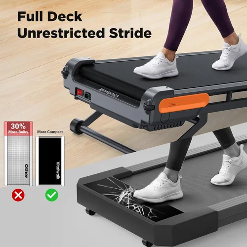 Vista 2 de Vitalwalk Walking Pad with Incline Portable Treadmills for Home Small Space