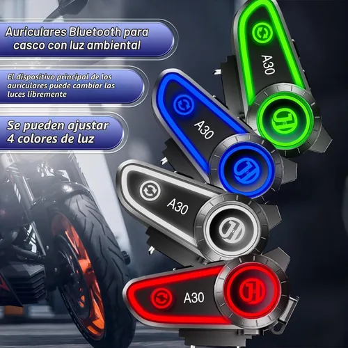 Vista 9 de Altavoces para casco de motocicleta, auriculares Bluetooth, respuesta automática, control de música, 120 horas de reproducción, sistema de alta