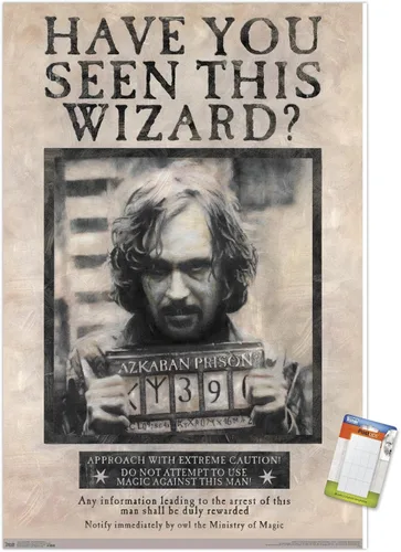 Vista 15 de Trends International El Mundo Mágico: Harry Potter - Póster de Buscado de Sirius Black, Póster de Pared, 14.725" x 22.375", Versión con Marco