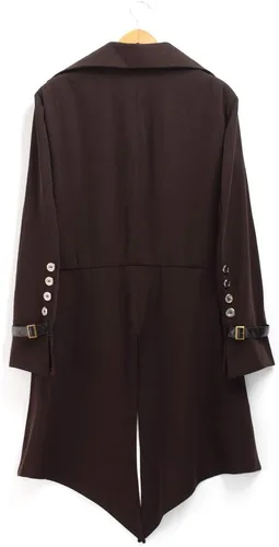 Vista 3 de BLESSUME Abrigo gótico victoriano Steampunk VTG abrigo chaqueta Halloween Cosplay disfraz