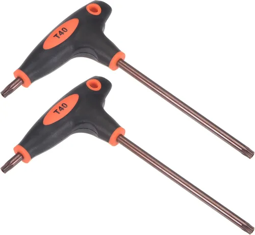 Vista 7 de uxcell Llave Torx a prueba de manipulaciones T15 con mango en T de doble extremo, acero S2 2 unids