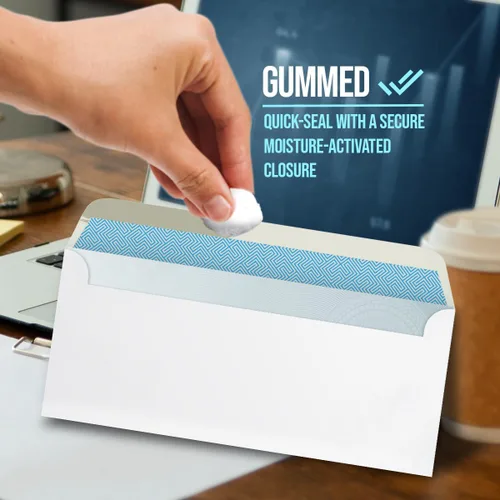 Vista 3 de Compuchecks Sobres de doble ventana #8 – Sobres de cheque de correo de seguridad – A prueba de manipulaciones, tinte de seguridad – 50