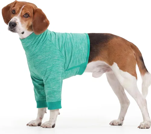Vista 12 de ROZKITCH Camisa de manga larga para perro para dejar de lamer, manga de recuperación de cirugía para perros pequeños, algodón suave acolchado