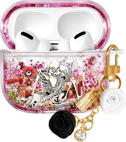 Vista 39 de para Airpods de 2ª/1ª Generación - Estuche Quicksand Liquid Kawaii Lindo Mujer Niña Mujeres Chispeante Brillante Bling Resplandor Adorable Elegante