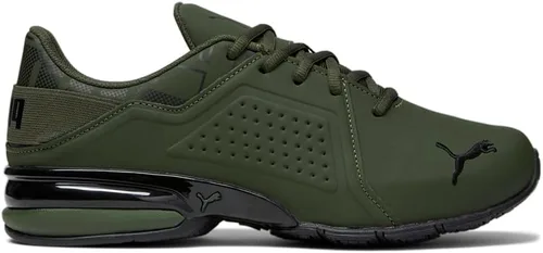 Vista 2 de PUMA Hombres Viz Runner Repeat Wide Running Sneakers Zapatos - Negro, Verde