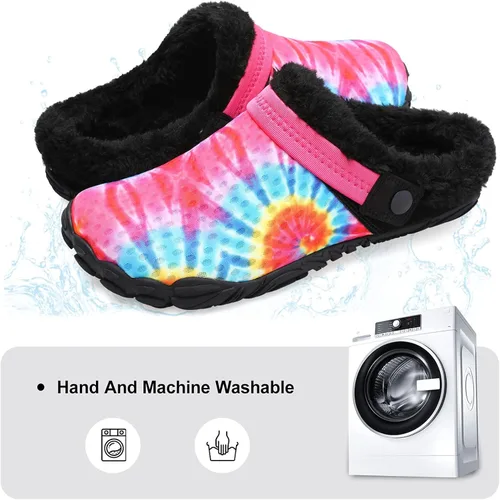 Vista 4 de Besroad - Pantuflas mullidas para mujer y hombre, esponjosas, cómodas, de espuma viscoelástica, para dormitorio