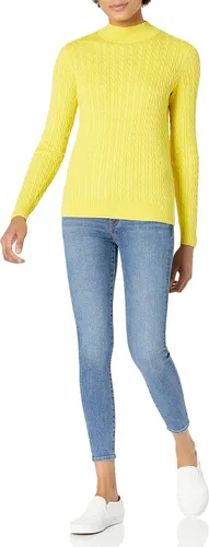 Vista 4 de Tienda Essentials Suéter ligero de manga larga con cuello alto falso para mujer