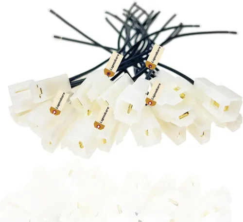 Vista 2 de Lsgoodcare 20 piezas de 6.3 mm, 1 pin, conectores de cable eléctrico automotriz, juego de enchufes macho hembra de 1 vía, terminal de zócalo