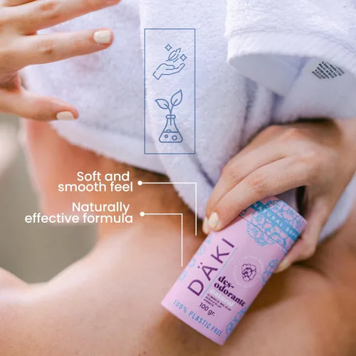 Vista 3 de Däki Natural Deodorant Bar – Natural Soft, Aluminum-Free, Plastic-Free Tube, Family-Friendly, 3.5 oz