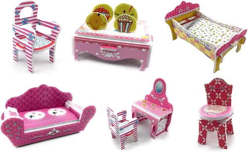 Vista 6 de Rooftop Romance 3D Puzzle casa de muñecas para niñas, kit de construcción de casa de muñecas en miniatura 3D fácil de montar con luz LED para niños