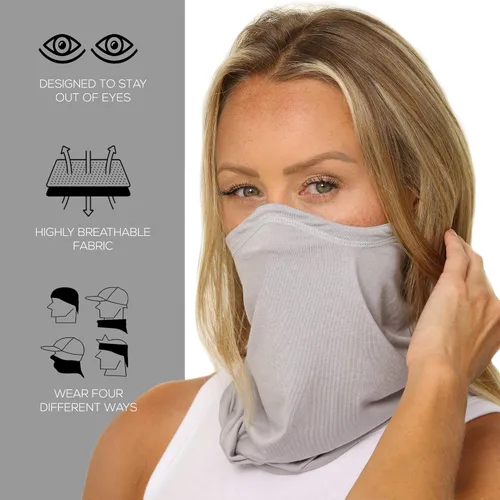 Vista 3 de SAAKA Pasamontañas ligero. Máscara y polaina para el cuello para esquí, snowboard, correr, pescar, al aire libre