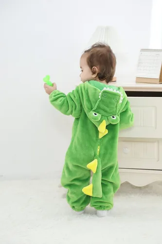 Vista 7 de TONWHAR - Mameluco con capucha, fantástico disfraz infantil de varios animales, como tigre o dinosaurio