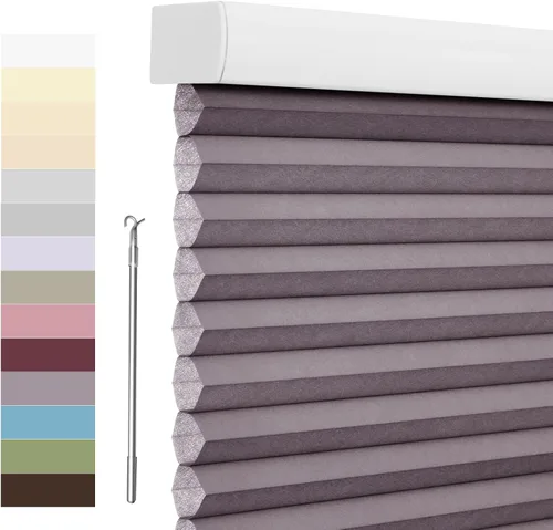 Vista 53 de Tonature Persianas Celulares de Tamaño Personalizado para Ventanas Cortinas Blackout sin Cordón Persianas Enrollables Protección UV Aislamiento