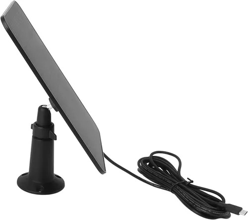 Vista 9 de Cargador solar para exteriores con panel solar de 4 W 5 V con soporte ajustable de 360 grados, impermeable IP65 para cámara de seguridad Blink