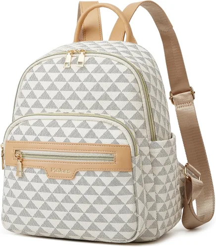 Vista 40 de Makes - Bolso tipo mochila para mujer, de piel sintética, bolso de viaje con diseño convertible a cartera, 12 pulg., Mochilas de viaje