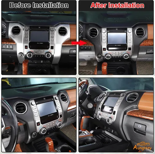 Vista 5 de Cubierta de salida de aire para consola central de automóvil, compatible con Toyota Tundra 2014-2021, consola central, panel de aire acondicionado