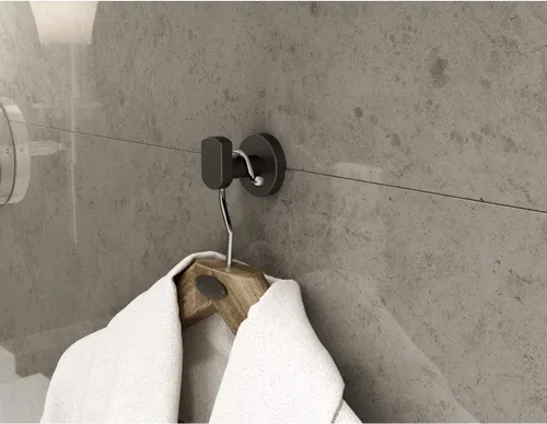 Vista 5 de Symmons 35AC4BUNDLEMB - Juego de 4 piezas de accesorios de baño para montaje en pared, color negro mate Mate negro